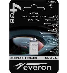 Everon 4gb Metal Usb Mini Flash Bellek (Gri)