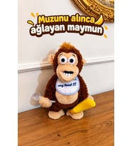 Muzunu elinden alınca ağlayan maymun 35 cm komik hediyelik oyuncak renk karışık gönderilir ( LÜTFEN VİDEOYU İZLEYİN ! )