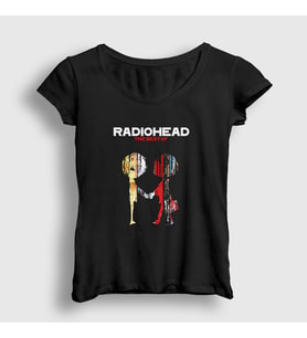 Presmono Kadın Siyah Best Radiohead T-Shirt 103983tt