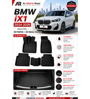 BMW İX1 2024-2026 Araca Özel 3D Paspas + 3D Bagaj Havuzu