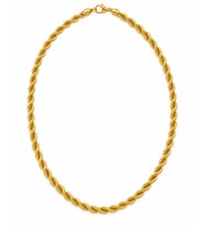 14 Ayar Altın Halat Burgu Model Zincir – 4 mm, 55 cm