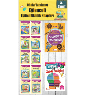 3. Sınıf Okula Yardımcı Eğitici Okuduğumu Anlıyorum - Dikkat ve Zeka Gelişimi - 10 lu Hikaye Seti 3