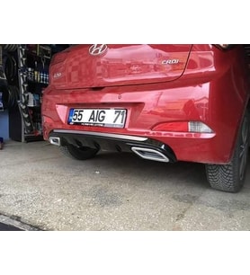 Hyundai İ20 Uyumlu Egzoz Görünüm Difüzör (Plastik) (Karışık)