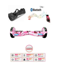 Elektrikli Kaykay Hoverboard Full Ledli Bluetooth Hoparlörlü 6.5 Inch Çanta Hediyeli D05