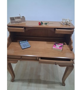 Çalışma Masa  İlhm 90633 Model Klasik Takım Lüks Klasik Ahşap Ceviz Renk El Yapım