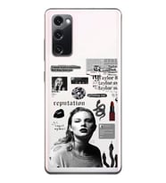 Samsung Galaxy S20 FE Uyumlu Taylor Swift Desenli Şeffaf Telefon Kılıfı