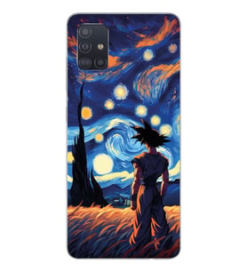 Samsung Galaxy A51 Uyumlu Dragon Ball Tasarımlı Şeffaf Telefon Kılıfı