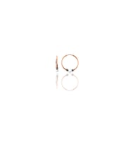 Söğütlü Silver Gümüş rose 12 mm mini  beyaz taşlı halka küpe