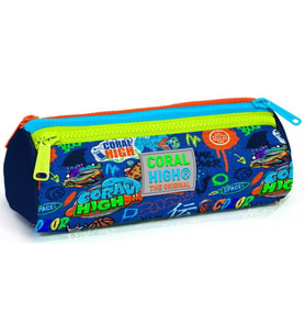 Coral High Saks Grafiti Üç Bölmeli Kalem Çantası - Erkek Çocuk