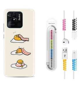 Xiaomi Poco X3 Pro M4 Pro X4 Pro C40 10C Kılıf Kablo Koruma Spiral Silikon Sweety Egg 1322