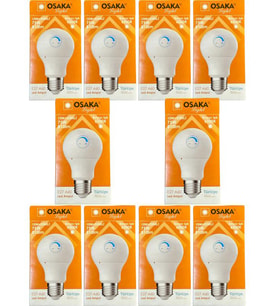 Osaka 10W (75W) 6500K (Beyaz Işık) E27 Duylu Dim Edilebilir Led Ampul (10 Adet)