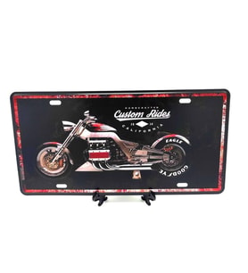 Dekoratif Metal Plaka Custom Rides Harley Davidson California (Karışık)