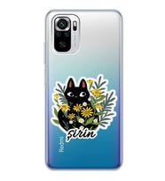 Xiaomi Cat Sticker Tasarımlı Şeffaf Telefon Kılıfı