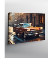 Kanvas Tablo Retro Klasik Araba