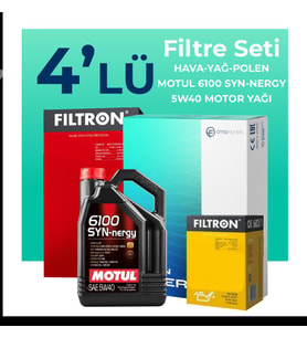 Filtron Fiat Punto Evo 1.4 Benzinli Filtre Bakım Seti Motul Motor Yağlı (2008-2015) 4 Lü