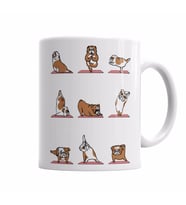 Bulldog Yoga Pug Köpek Kupa Bardak Porselen