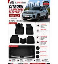 CITROEN C3 AIRCROSS ELEKTRIKLI 2025-2026 Araca Özel 3D Paspas + 3D Bagaj Havuzu