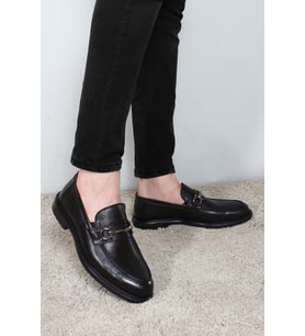 FAST STEP Hakiki Deri Erkek Casual Ayakkabı 630MA309 (Siyah)