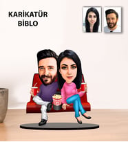 Kisiye Özel Sevgili Evli Karikatür Biblo KB15