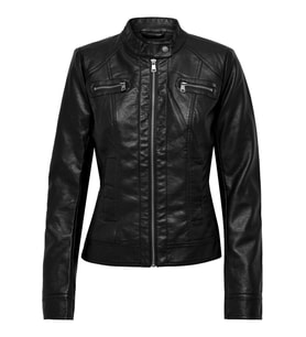 ONLBANDIT FAUX LEATHER BIKER NOOS OTW  (Siyah)