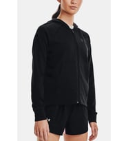 Under Armour Rival Terry Loose Fit Full Zip Hoodie Kadın Kapüşonlu Bol Kesim Fermuarlı Sweatshirt Siyah