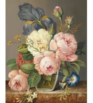 SAYILARLA BOYAMA HOBİ SETİ (ÇERÇEVELİ-BÜYÜK BOY-BOYA FIRÇA HEDİYE ) 70X90 CM: ÇİÇEK DEMETİ