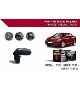 Renault Fluence Araca Özel Kol Dayama Kolçak Niken 2009+ (Siyah)
