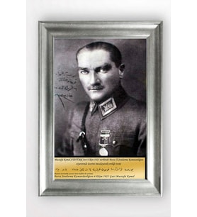 Gümüş Çerçeveli Atatürk Tablo cv1446