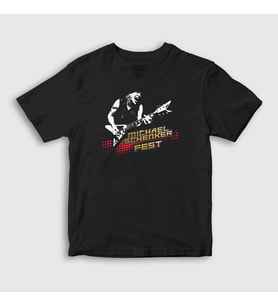 Presmono Unisex Çocuk Siyah Solo Scorpions Michael Schenker T-Shirt 388581tt
