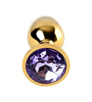Gold Metal  Tıkaç Plug – Small Altın Renk 7 Cm Tıkaç Renkli Kristal Taşlı