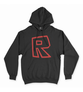 Roblox R Siyah Kapşonlu Sweatshirt Hoddie