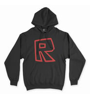 Roblox R Siyah Kapşonlu Sweatshirt Hoddie