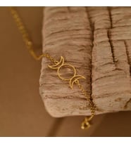 Kişiye Özel Ay Evreleri Bileklik 925K Gümüş (Gold)