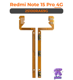 Redmi Note 15 Pro 4G On Off Açma Kapama Volume Ses Film Flex 25100RA69G Uyumlu