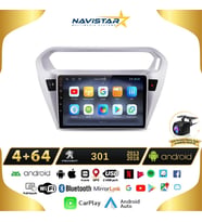 Peugeot 301 4GB + 64GB Kablosuz Carplay 2013-2018 Android 13 Navigasyon Multimedya Sistemi