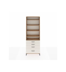 Arges Dolap 5 Raflı 4 Çekmeceli 88x30x243 Çam-Aytaşı