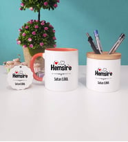 Hemşire Kupa Bardak Turuncu Kalemlik ve Anahtarlık