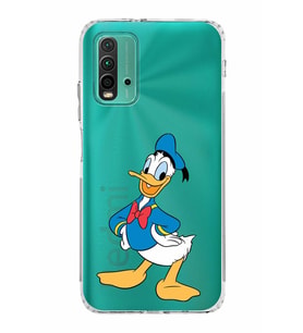Xiaomi Redmi 9T  Kamera Korumalı Kapak Donald Duck Tasarımlı Şeffaf  Kılıf
