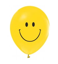 Balon 10 lu 1+1 Smiling Face Sarı-
