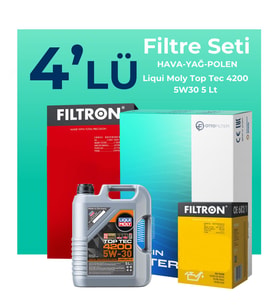 Filtron Seat Ateca 1.6 Dizel Filtre Bakım Seti Liqui Moly Motor Yağlı (2016-2021) 4 Lü