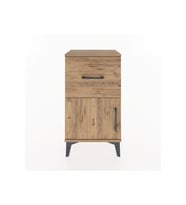 Arges Komodin Tek Raflı Tek Çekmeceli Tek Kapaklı 44x30x80 Çam-Çam