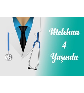 Doktor Temalı Doğum Günü Afişi 70x100 cm