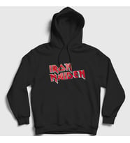 Presmono Unisex Siyah Logo V2 Iron Maiden Kapüşonlu Sweatshirt 86817tt
