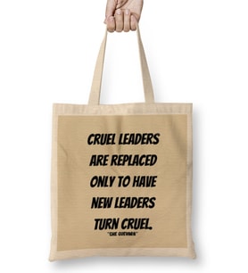 Che Guevara Quotes Gift - Vintage Retro Rainbow Style Bez Çanta Uzun Saplı