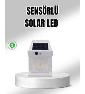Güneş Enerjili Dış Mekan Sensörlü Duvar Lambası Ip65 Su Geçirmez