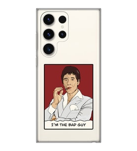 Samsung Galaxy S23 ULTRA Uyumlu Scarface Tony Montana Tasarımlı Şeffaf Telefon Kılıfı