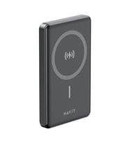 Havit 10000mAh Magsafe Manyetik Kablosuz Powerbank Ultra İnce 20W, Iphone Uyumlu PB5203 (Siyah)
