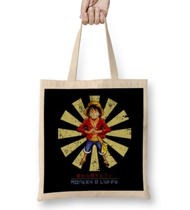 Monkey D Luffy Retro Japanese One Piece Bez Çanta Uzun Saplı