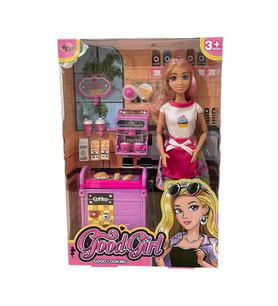 WG66748 Kutulu Kafe İşleten Bebek Set 11,5 inç