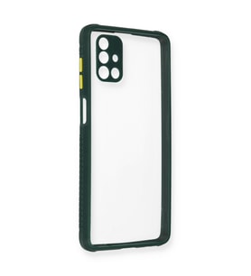 Galaxy M51 Kılıf Miami Şeffaf Silikon - Koyu Yeşil